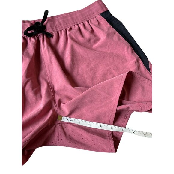 Skora Pacer Shorts 5 Inch Mens M Quick Dry Athletic Shorts Red Moscato Chambray - Picture 9 of 16